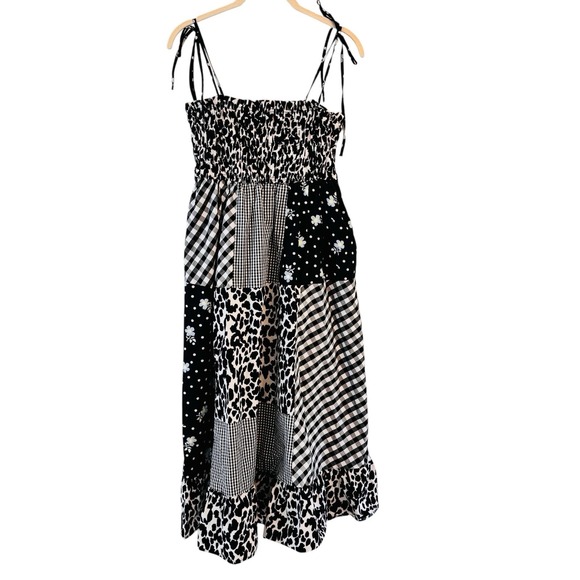 Sandy Liang x Target‎ Womens Patchwork Tiered Dress Size S Gingham Cottage Boho - Picture 1 of 12